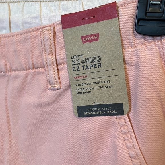 LEVI'SXX 30x36 CHINO EZ TAPER Stretch Original Style Crepe Pastel Pink NWT - Picture 6 of 8